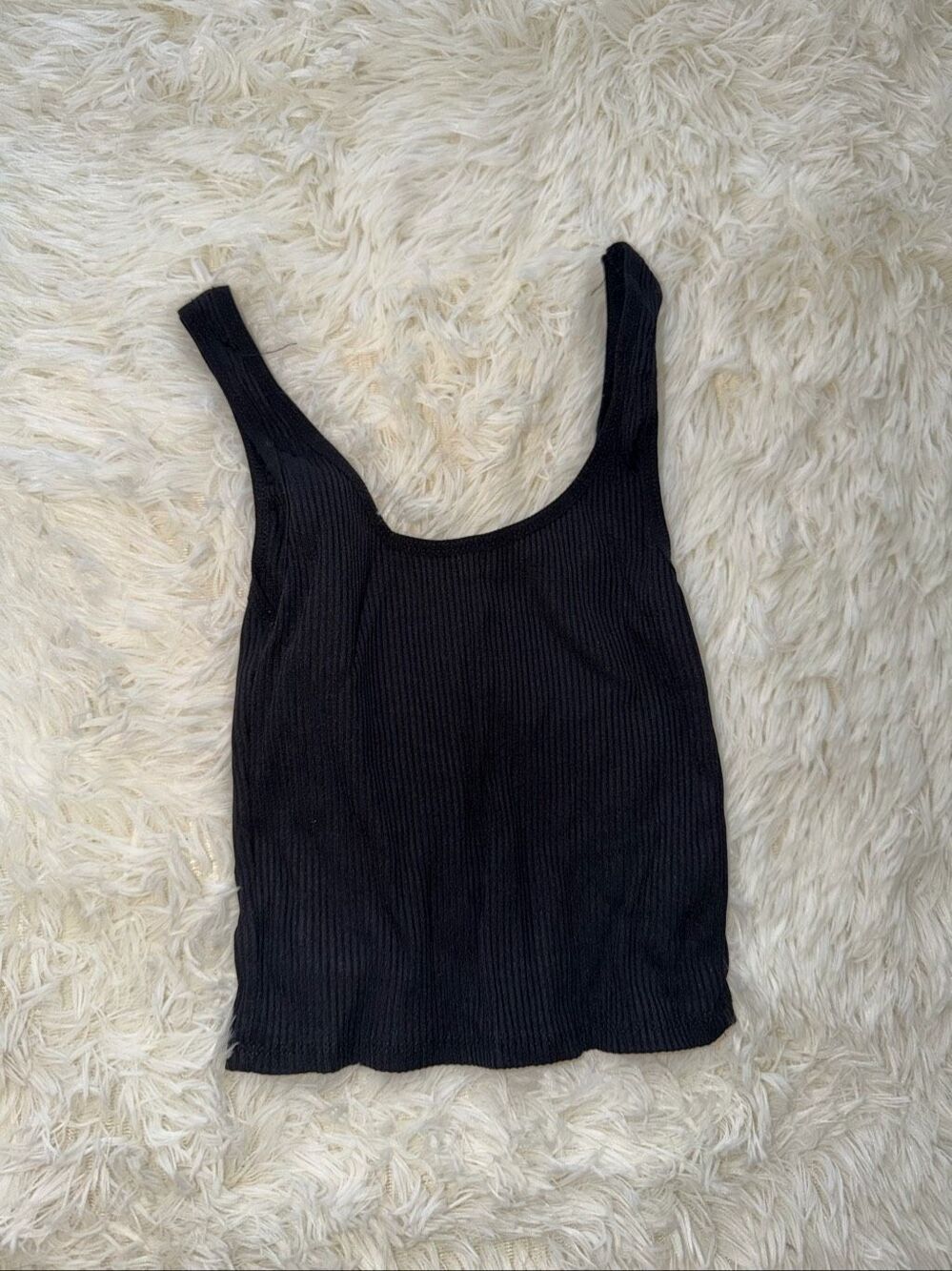 Stradivarius size XS black cropped tank top